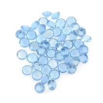 Assorted circular-shape aquamarines, 14.83ct