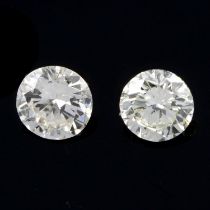 Two brilliant-cut diamonds, 0.45ct