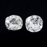 Two old-cut diamonds, 0.44ct