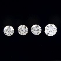 Four brilliant-cut diamonds, 0.60ct