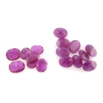 Assorted oval-shape rubies, 32.19ct