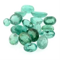 Assorted oval-shape emeralds, 7.49ct