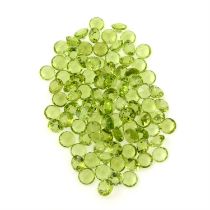 Assorted circular-shape peridots, 50.81ct