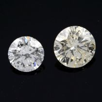 Two brilliant-cut diamonds, 0.49ct