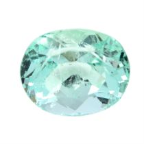 Oval-shape emerald, 3.64ct