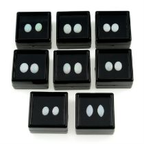 Eight pairs of opals, 12.43ct