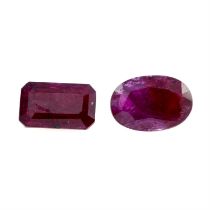 Two vari-shape rubies, 3.94ct