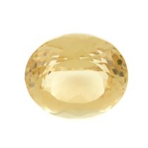 Oval-shape heliodor, 13.52ct