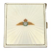 1930's silver & enamel RAF cigarette case.