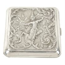 Cigarette case marked Siam Sterling.