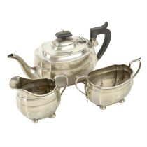 1930's Scottish silver three piece tea service.