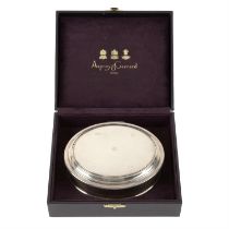 Asprey & Co oval jewellery box, in presentation case.