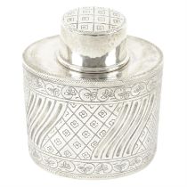 Liberty & Co silver tea caddy.