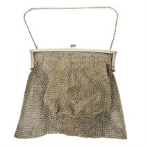 1920's silver mounted mesh bag.