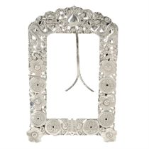 Chinese export silver photograph frame.