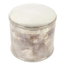 Modern silver circular caddy, in presentation case.