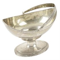 George III silver pedestal sugar basket.