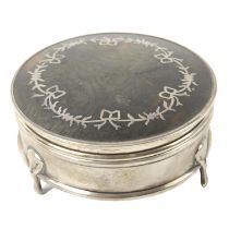 George V silver mounted & tortoiseshell box.