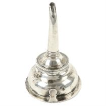 George III silver wine funnel.