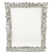 Victorian silver mounted mirror.