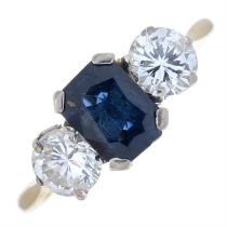 Sapphire & diamond ring