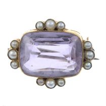 Early 20th century gem brooch