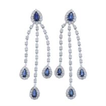 18ct gold sapphire & diamond earrings