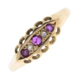 Early 20th century 18ct gold ruby & diamond ring