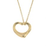 'Open heart' pendant, with chain, by Tiffany & Co.