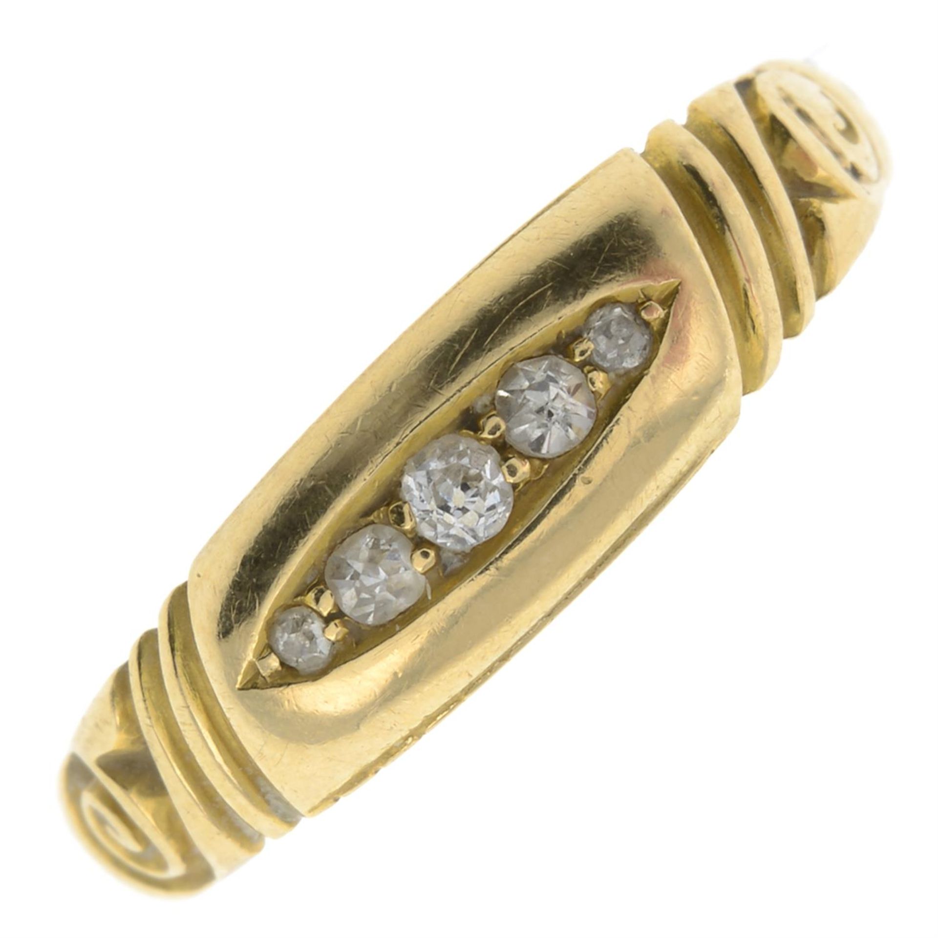 Edwardian gold diamond ring