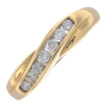 18ct gold diamond half eternity ring