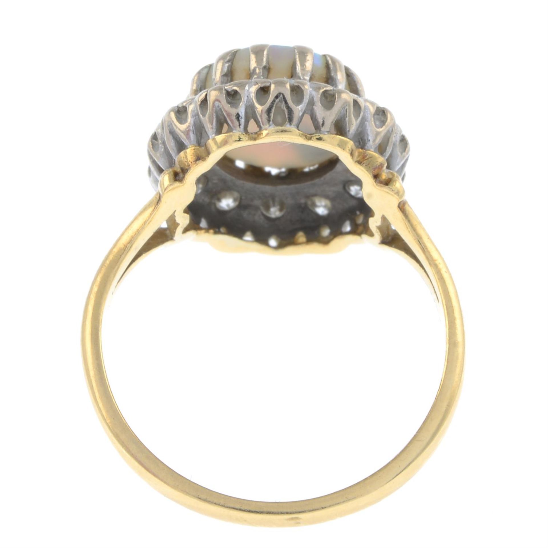 18ct gold opal & diamond ring - Image 2 of 2