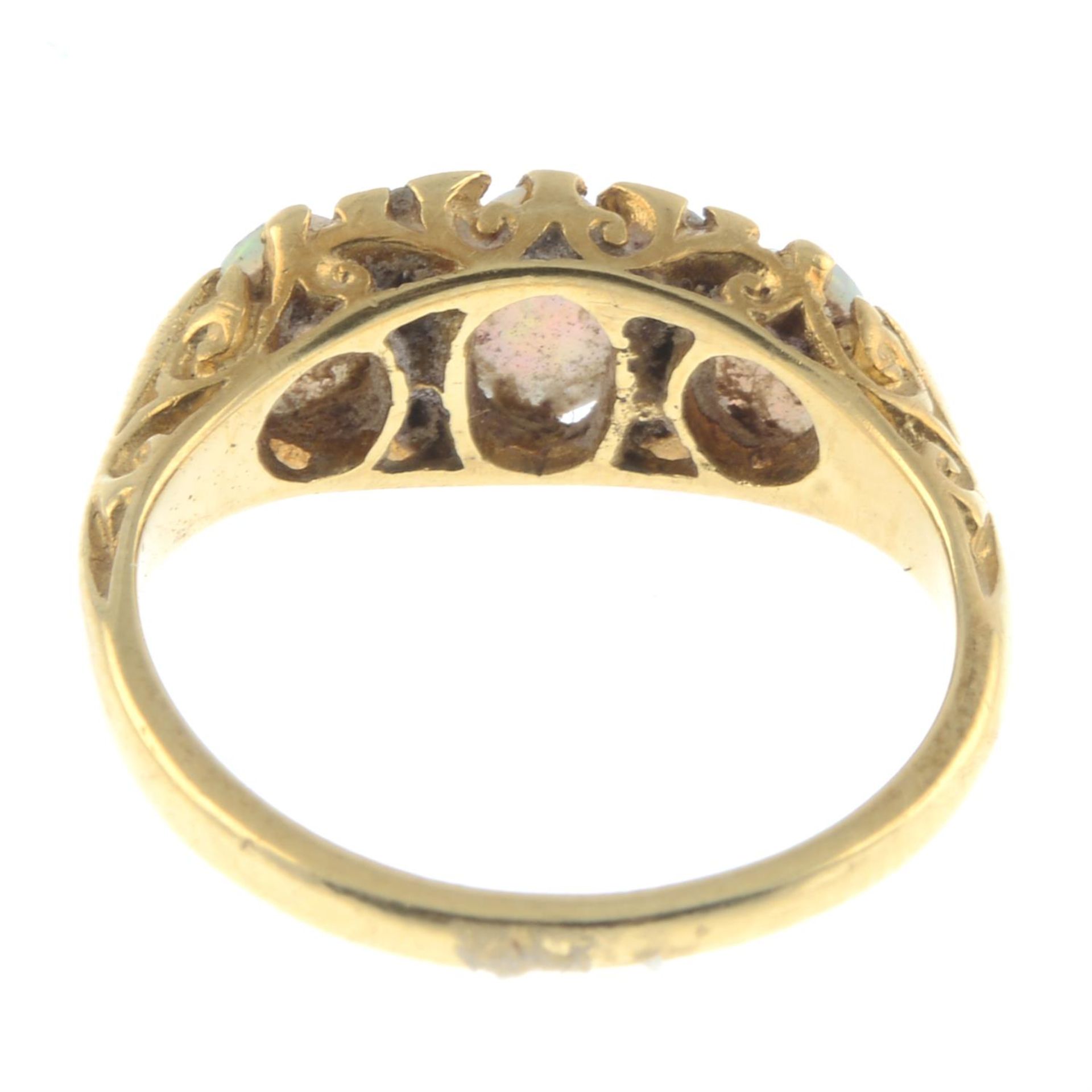 18ct gold opal & diamond ring - Image 2 of 2
