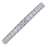 Platinum brilliant-cut diamond half eternity ring