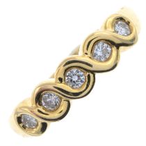 18ct gold diamond five-stone ring