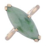 Jade single-stone ring