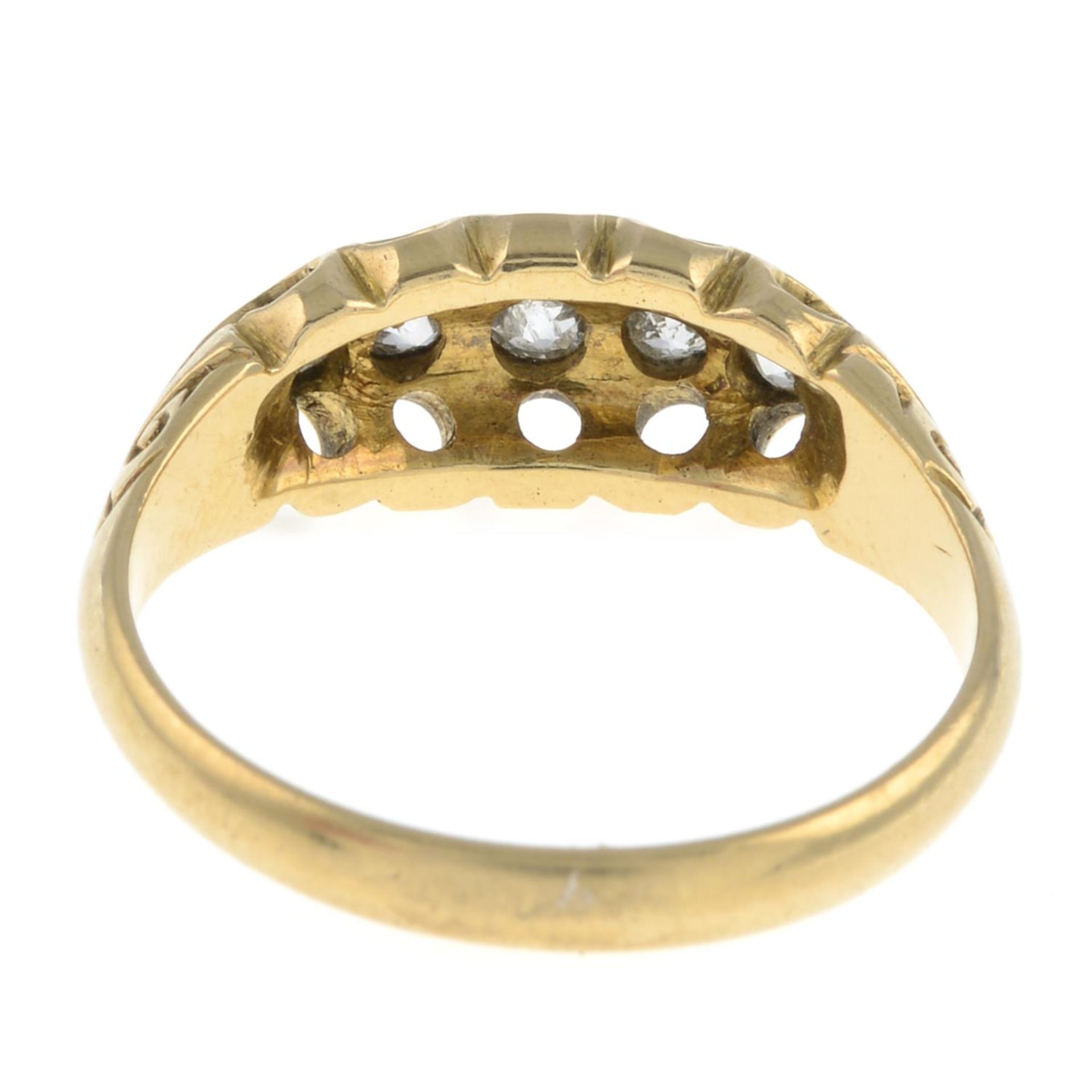 Edwardian 18ct gold diamond ring - Image 2 of 2