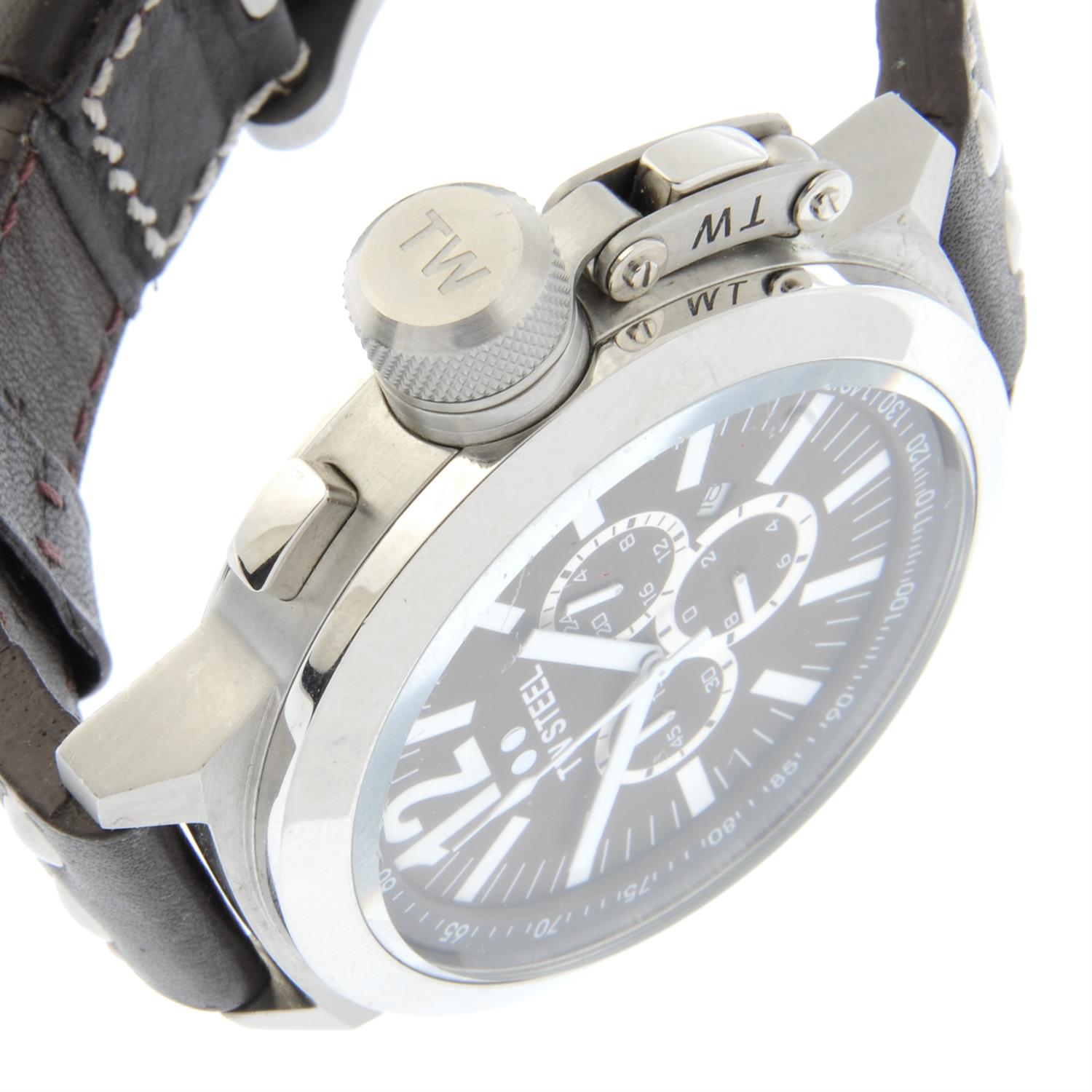 T.W Steel - a chronograph watch, 50mm. - Image 3 of 4