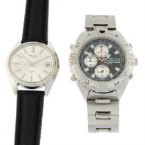 Seiko - an alarm chronograph watch (43mm) with a Seiko watch.