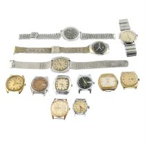 A group of twelve watches.