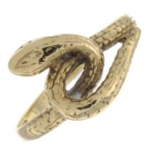 9ct gold snake dress ring