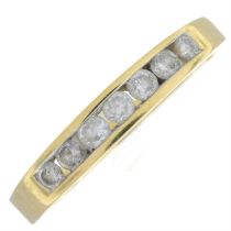 18ct gold diamond half eternity ring