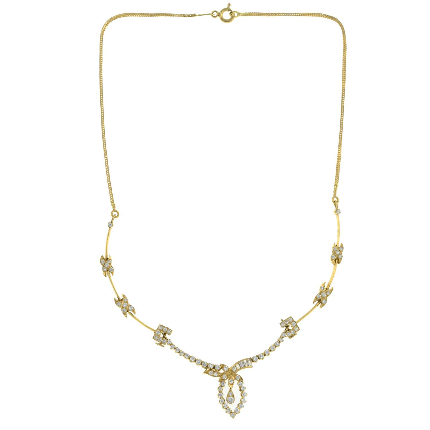 18ct gold diamond necklace - Image 2 of 3