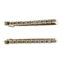 9ct gold diamond hoop earrings