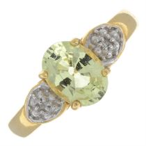 18ct gold chrysoberyl & diamond dress ring