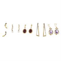Selection of gem earrings
