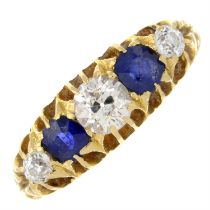 Edwardian sapphire & diamond ring