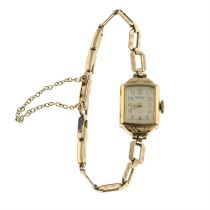 Mid 20th 9ct gold watch, by Rotary