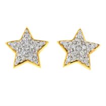 Diamond star earrings