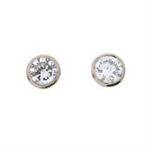 Diamond stud earrings